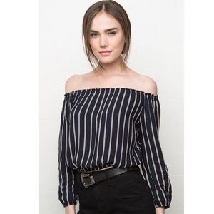 Brandy Melville cropped off the shoulder top